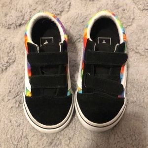 Tie dye toddler vans